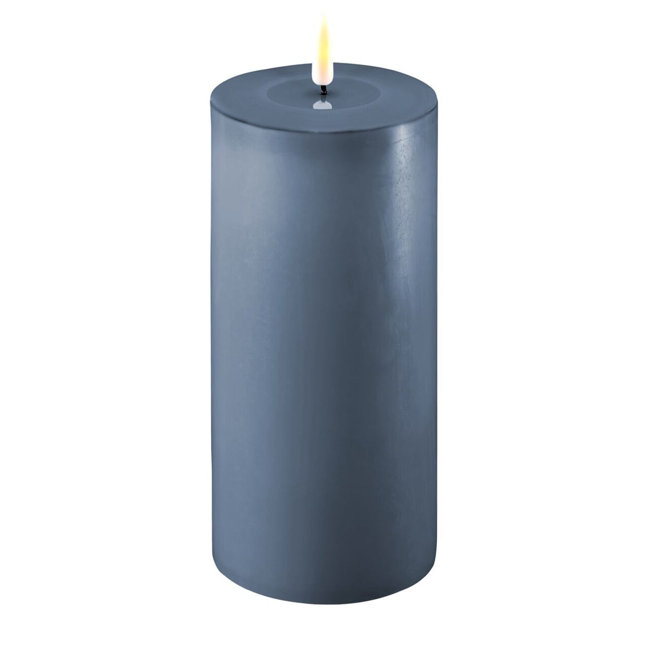 2021-RF-0329 Stumpenkerze LED eisblau 10 x 20cm