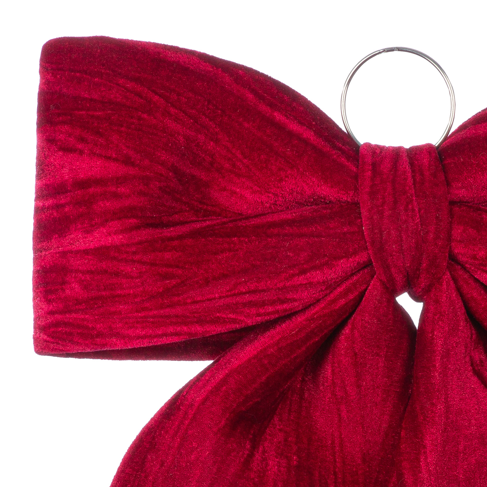 Deko Hänger Schleife rot 56cm Velvet, Rot, Schleife, Schlüsselring, Clutch