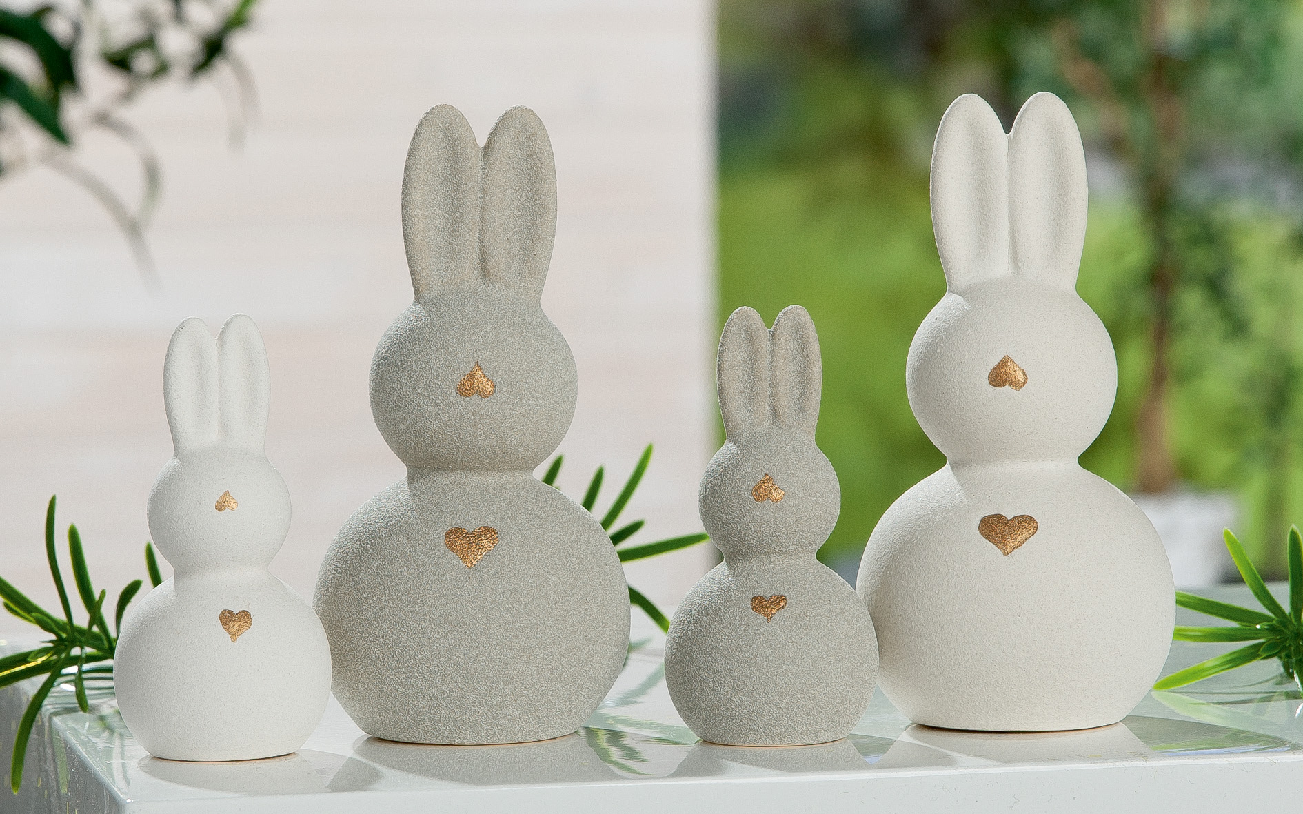 Dekofigur Hase Liebre Keramik weiß 9cm Dekofigur Hase Liebre Keramik weiß 9cm