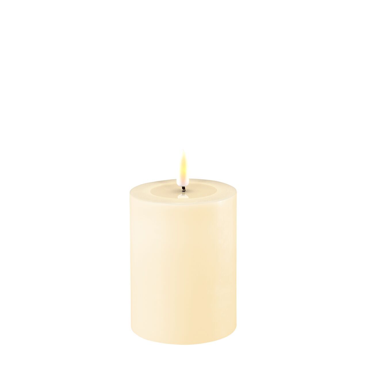 2021-RF-0108 Stumpenkerze LED creme 7,5 x 10cm