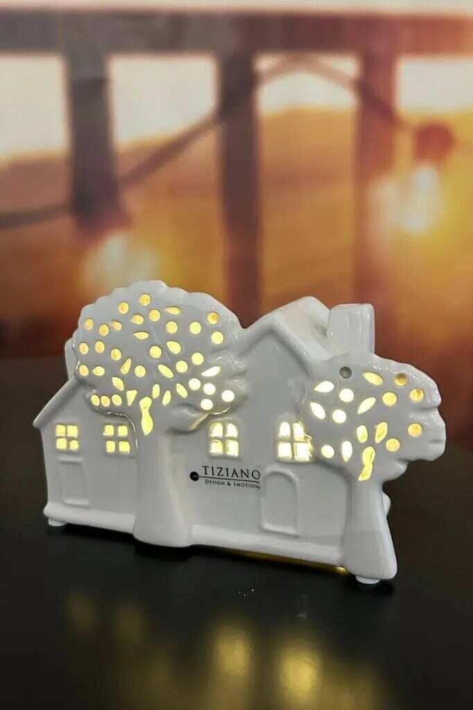 Doppelhaus Civorio Xmas 20,5cm LED cremeweiß Doppelhaus Civorio Xmas 20,5cm LED cremeweiß