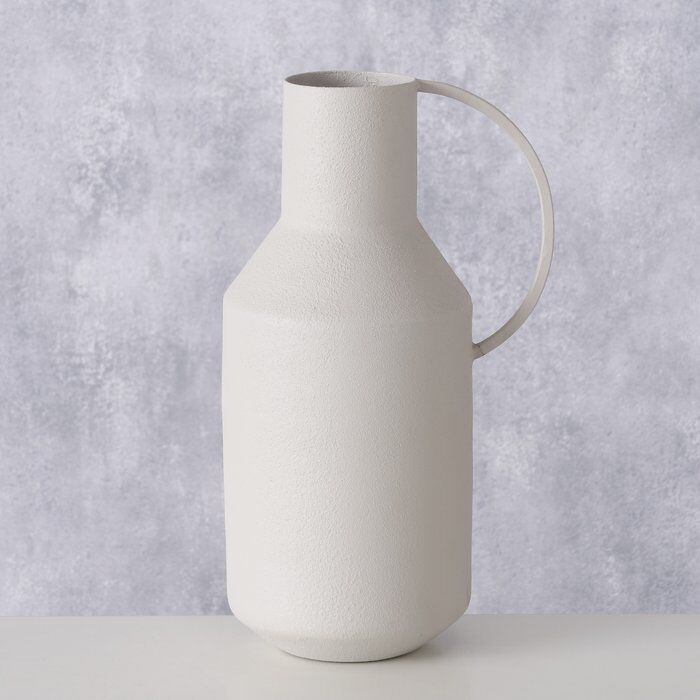 Vase Vaza 25cm Eisen hellgrau