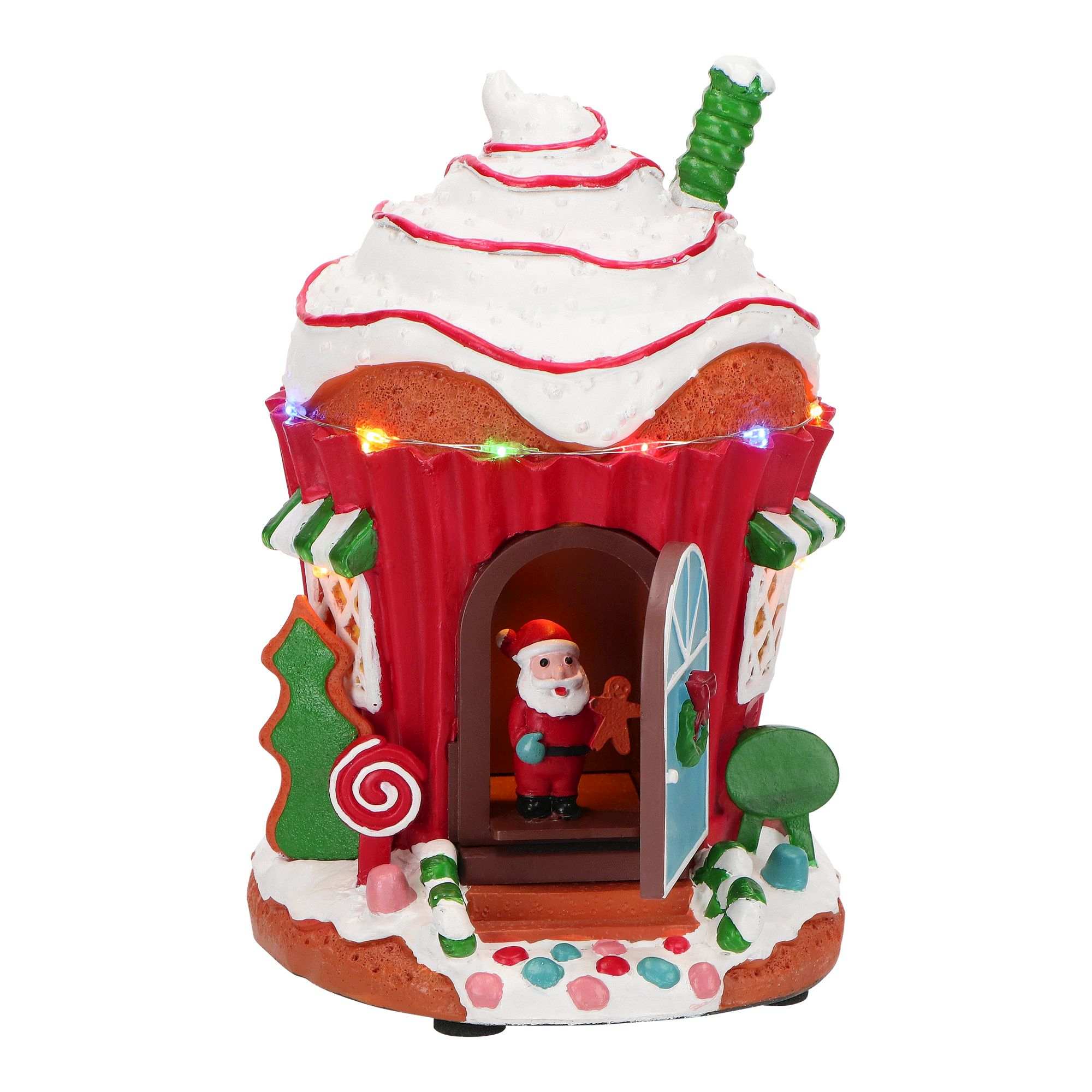 Ice Cream House LED animiert 20cm Geburtstagstorte, Torte, Sahne, Zuckerguss, Törtchen