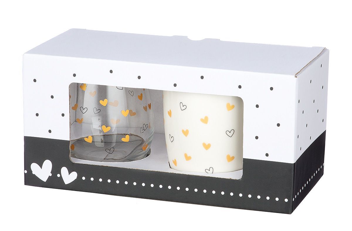 51348_2_1 2er Set Tasse und Glas "Mein Herzchen"