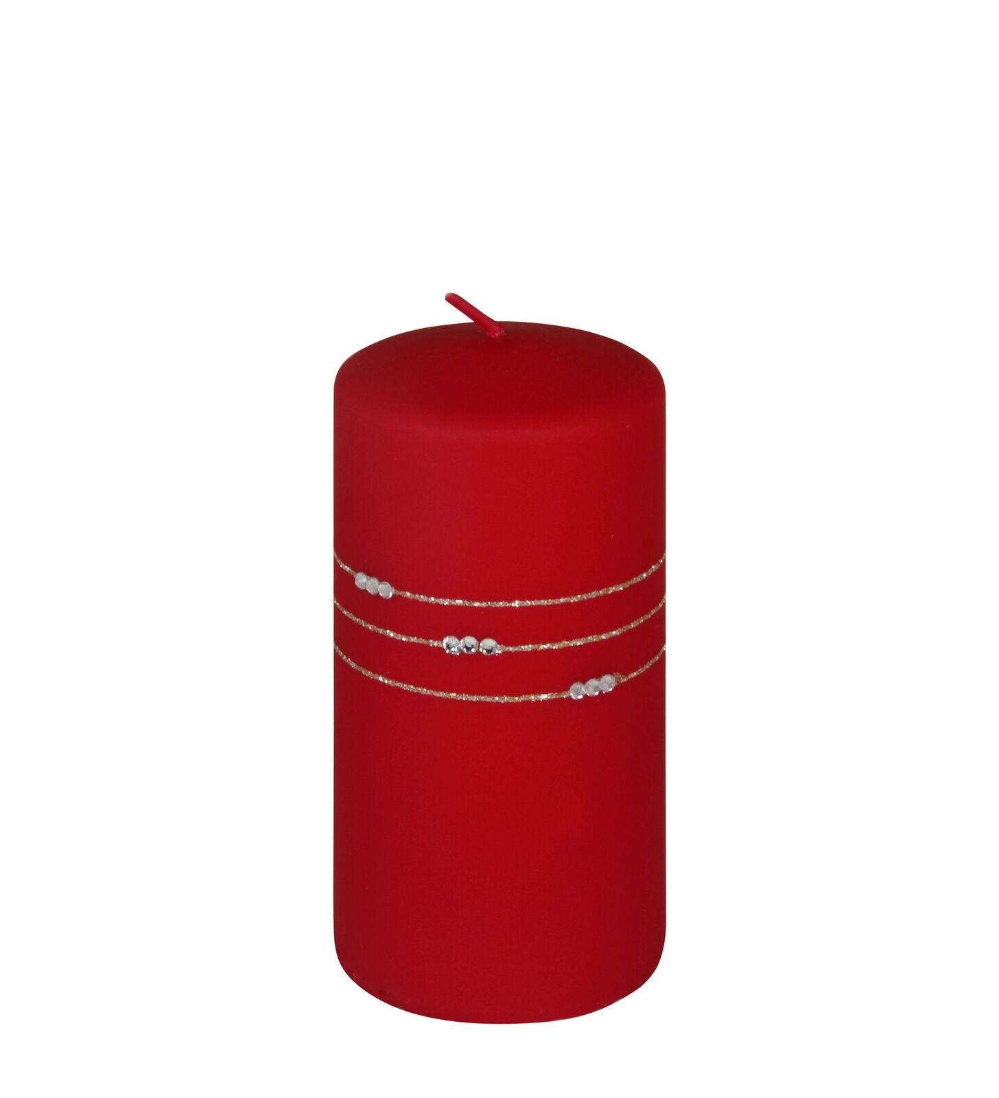 1260001340 Stumpenkerze Kolia rot 14cm