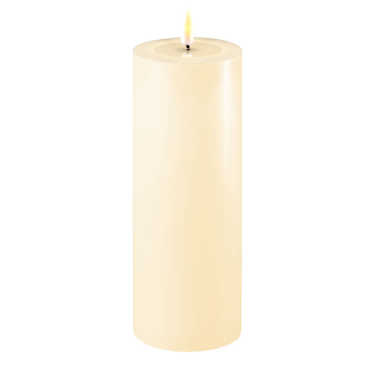 2021-RF-0111 Stumpenkerze LED creme 7,5 x 20cm