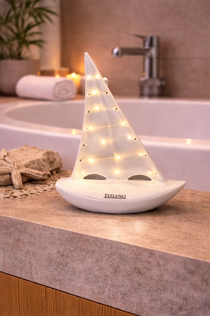 Boot Andiamo LED cremeweiß 30cm Boot Andiamo LED cremeweiß 30cm