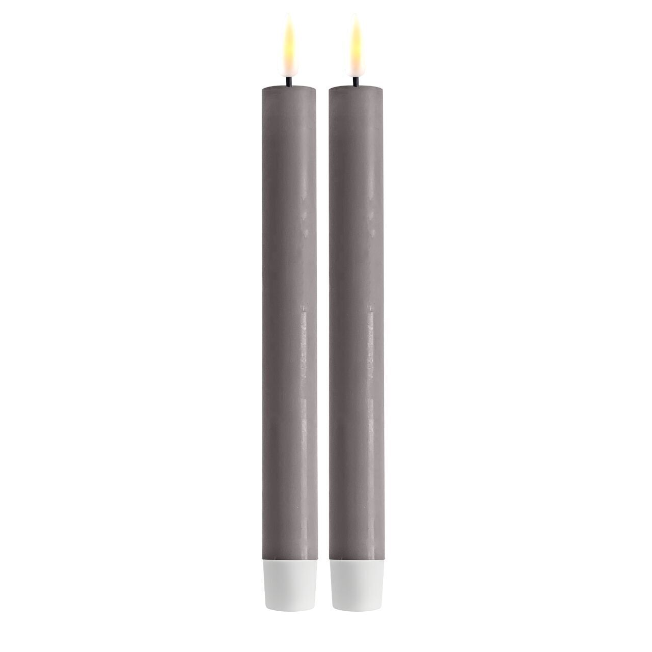 Stabkerze LED 24 cm grau 2 Stück