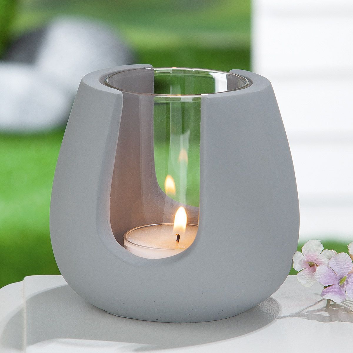 31907_2_2 Windlicht Intorno 9cm grau