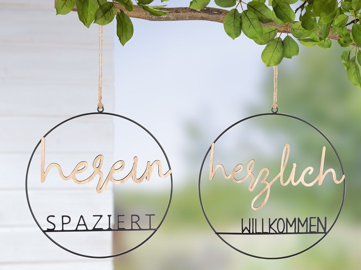 Deko Hänger "Hereinspaziert" 25cm