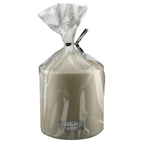 Stumpenkerze Metallic champagner 10cm Getränk, Milch