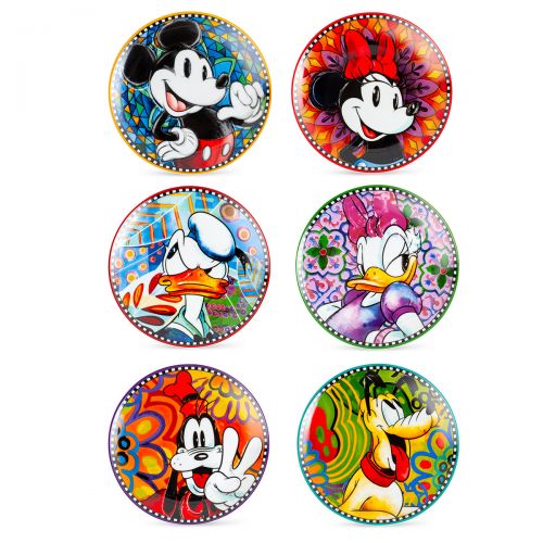 Desserteller Set Disneymotive 6 Teilig Aufkleber, Kunst