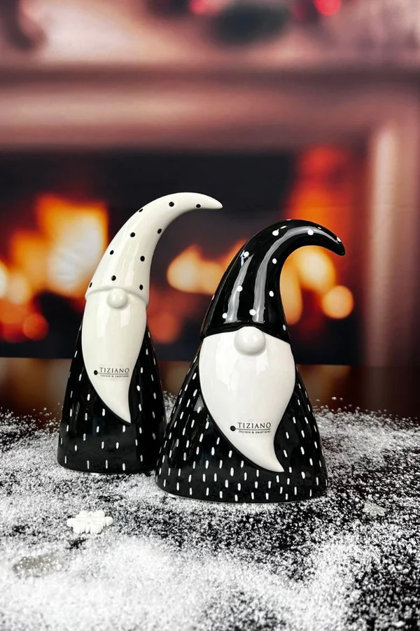 Deko Santa Alberto 19,5cm schwarz/cremeweiß