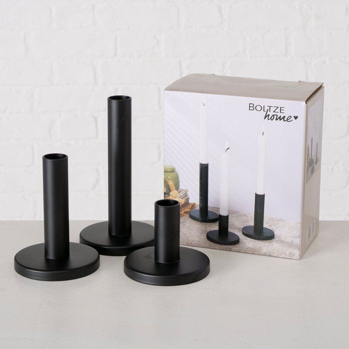 Kerzenleuchter-Set Malko schwarz