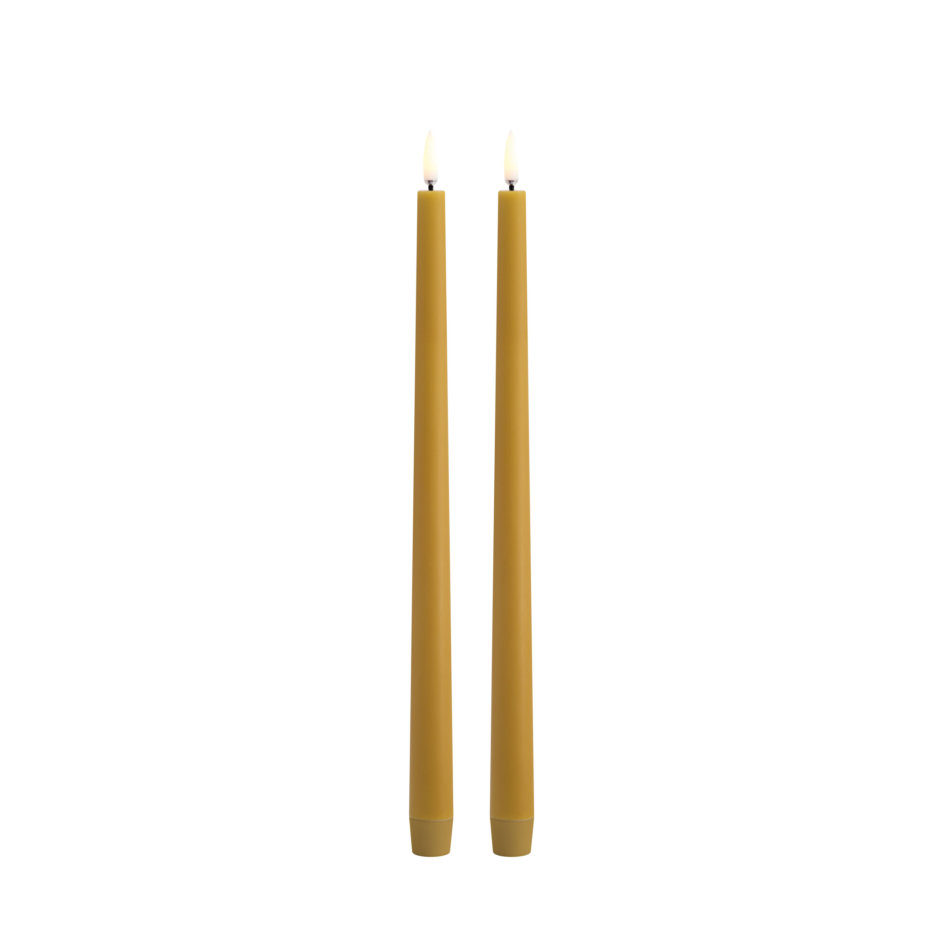 Uyuni-UL-TA-CY02332-2-Slim-Taper-Candles-large Uyuni LED Tafelkerze 32cm slim curry yellow 2 Stück