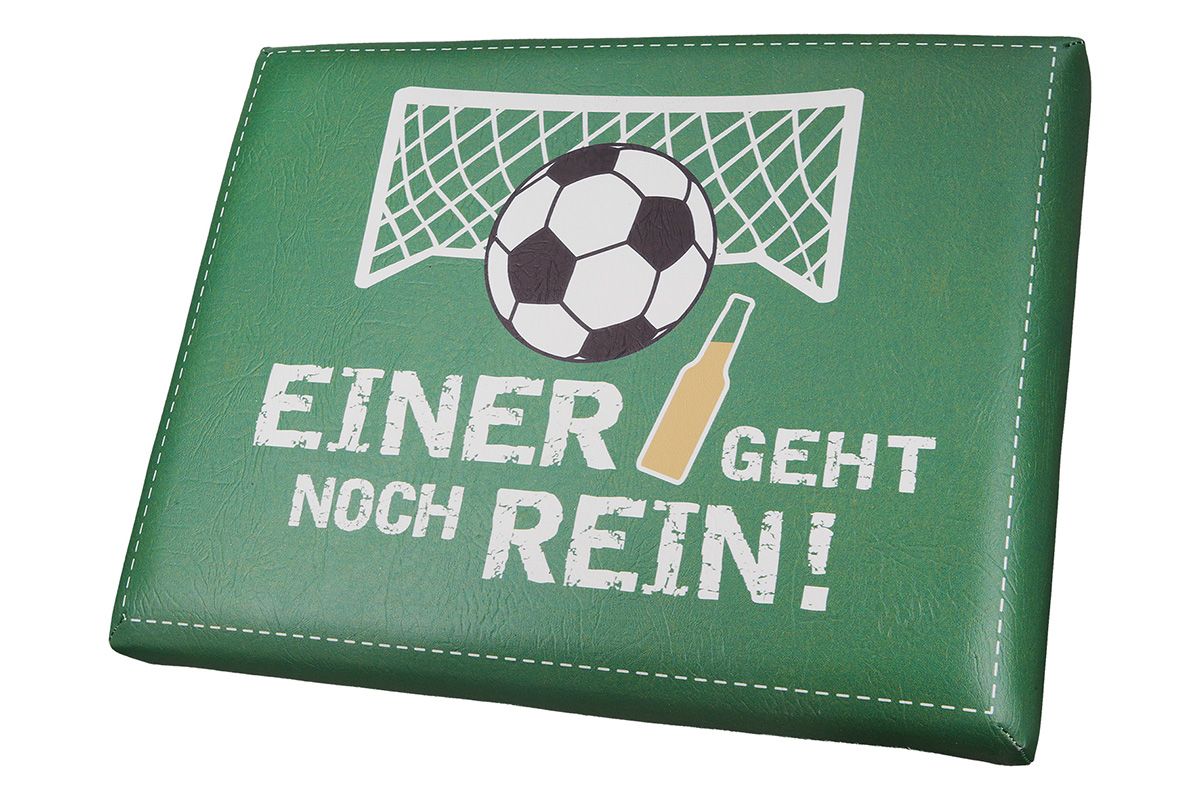 Sitzpolster "Einer geht noch rein" grün Sitzpolster "Einer geht noch rein" grün