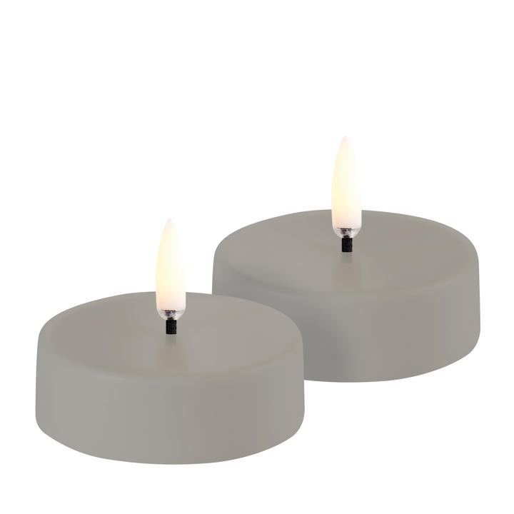 Uyuni LED Maxi Teelicht rechargeable sandstone 2 Stück Kerze