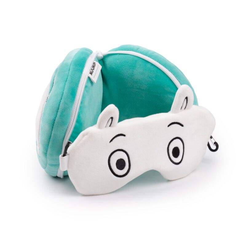 Relaxeazzz Moomin Mumin Plüsch Reisekissen & Schlafmaske
