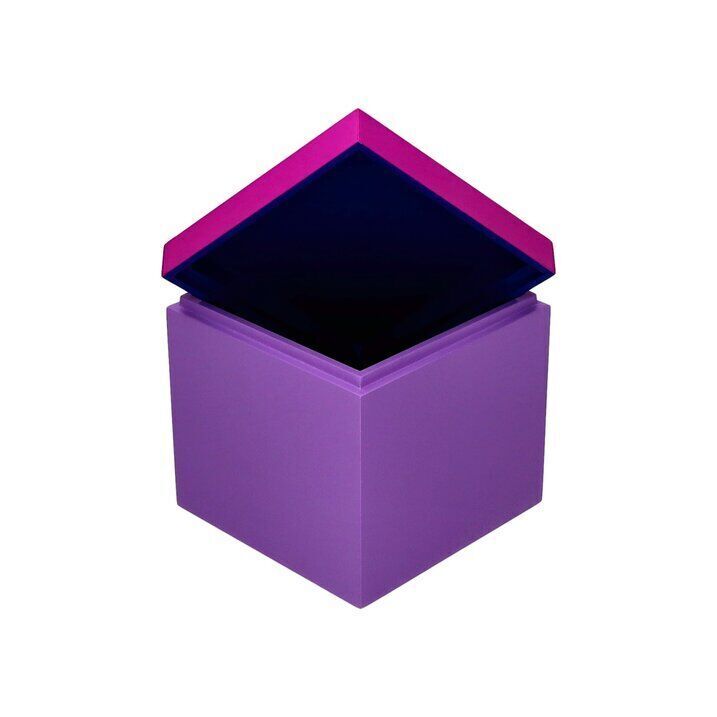 Deko Box Neo 13cm dunkelblau/neon lila/lila Kiste