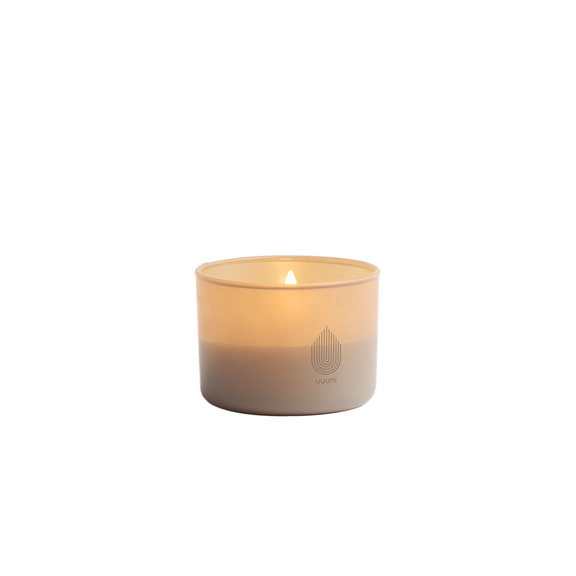 Uyuni LED Glas Stumpenkerze 8,2 x 6cm beige