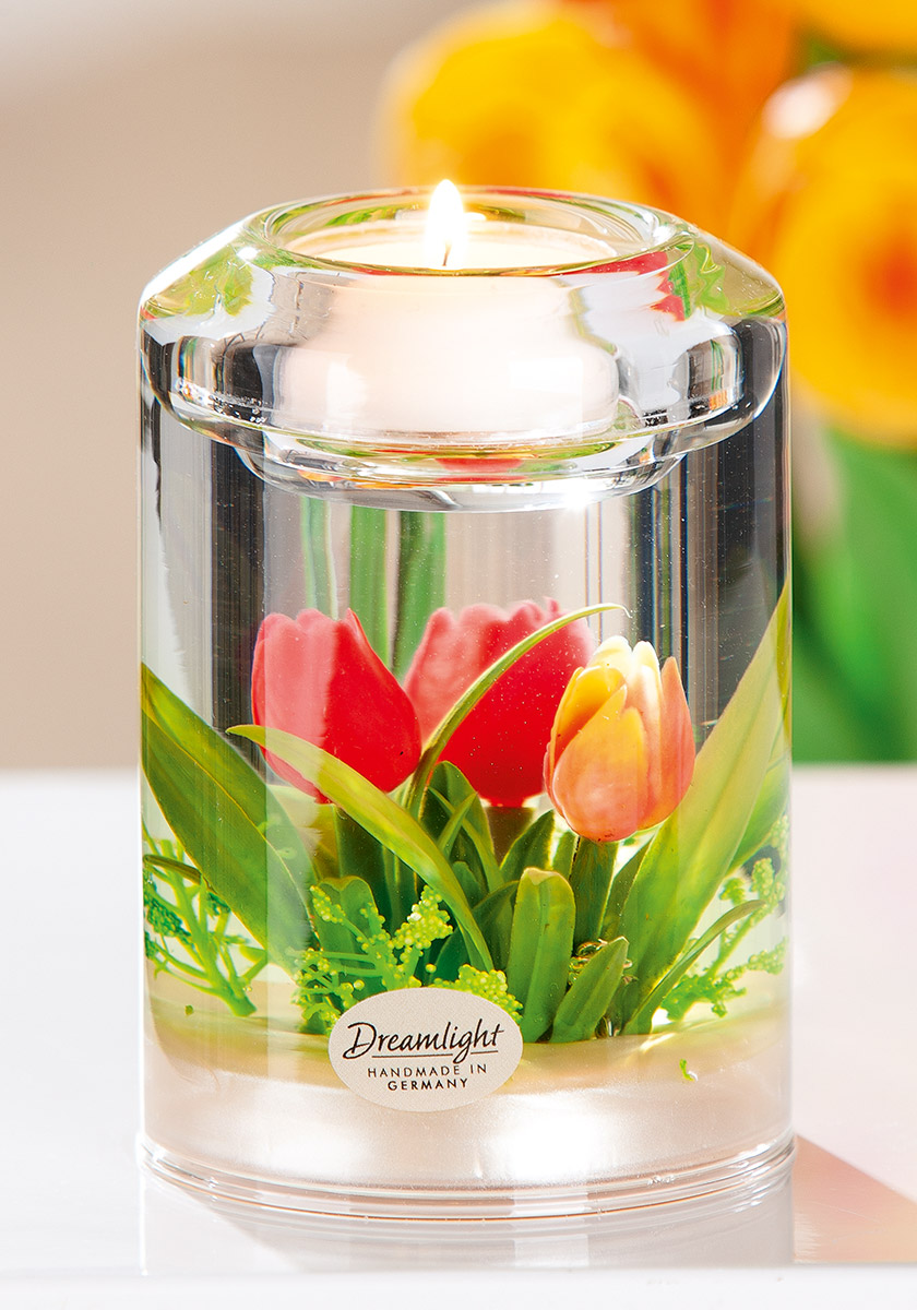 Teelichtleuchter Candela Classic - Tulip Red & Orange