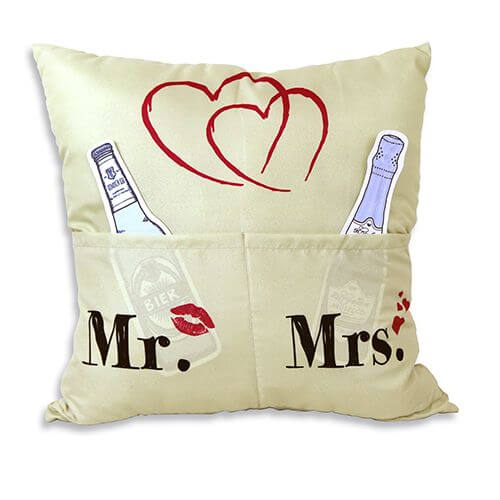 Mr-and-Mrs Mr. & Mrs. Kissen mit 3 Einstecktaschen