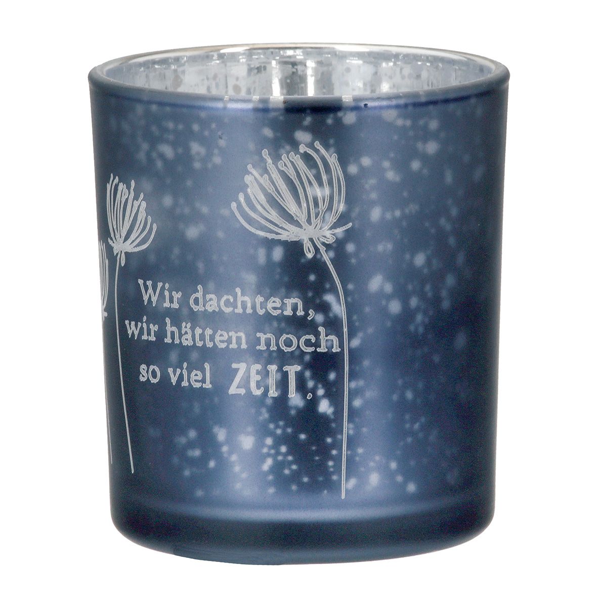 Windlicht Trauer dunkelblau 8cm Variante 3 Pokal, Töpferei, Glas