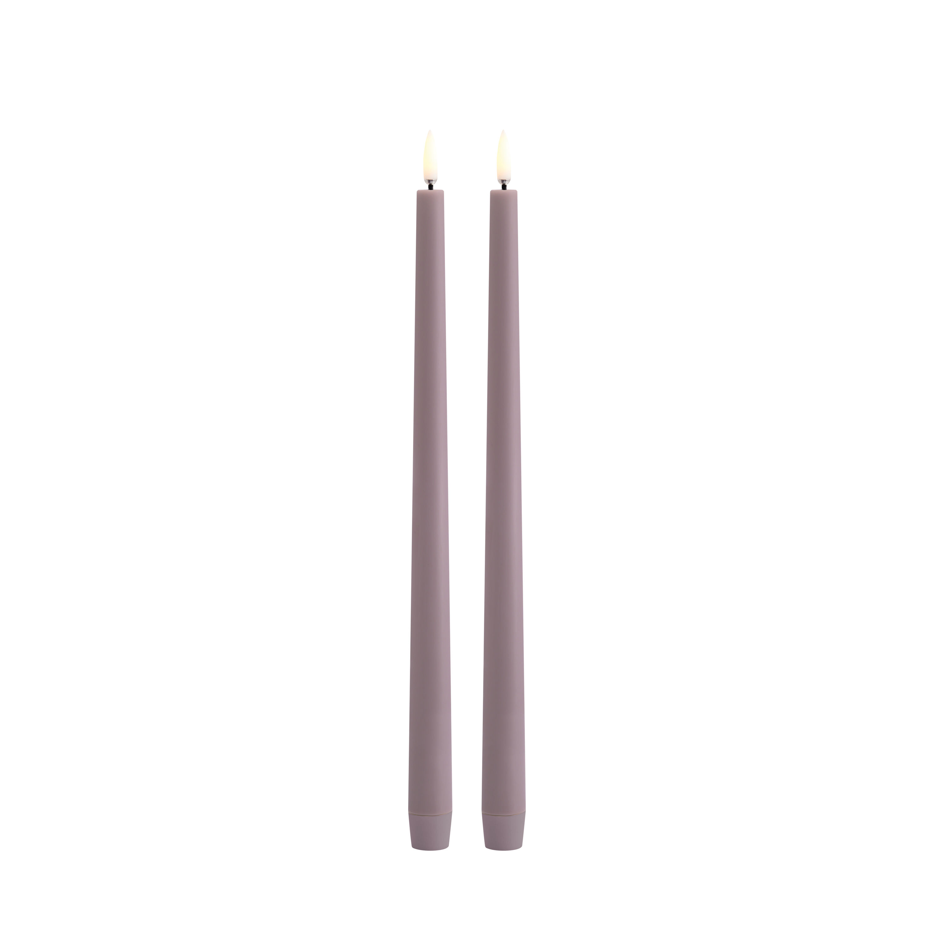 Uyuni LED Tafelkerze 32cm slim light lavender 2 Stück