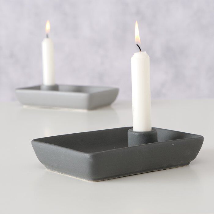 Kerzenleuchter Hanny dunkelgrau