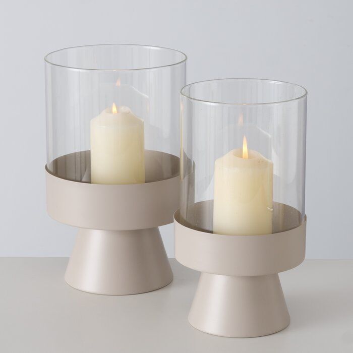 Windlicht Pallas 29cm beige