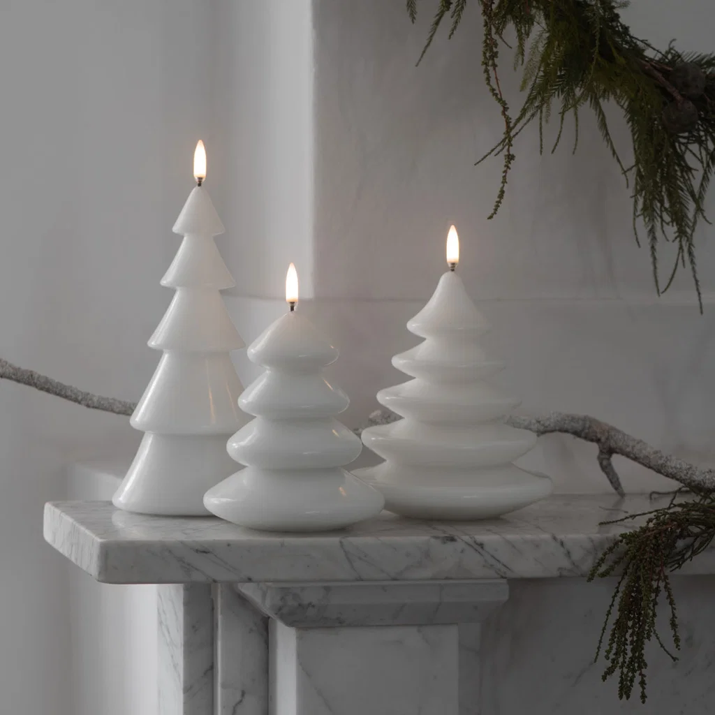 kerzen, weihnachtsdekoration, weihnachtsbaum, kerzenhalter, porzellan