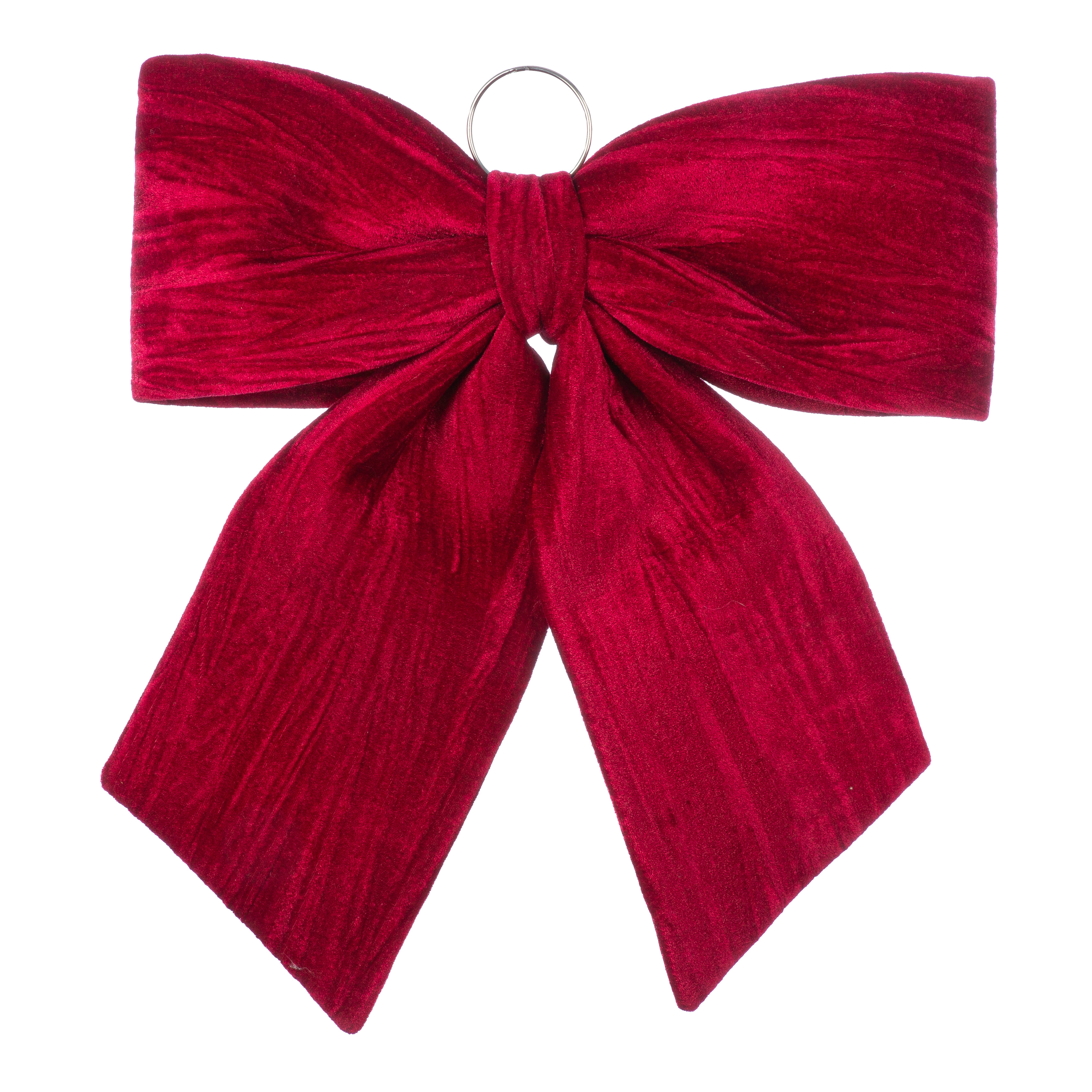 Deko Hänger Schleife rot 56cm Schleife, Rot, Velvet, Haarschmuck, Kunststoffring