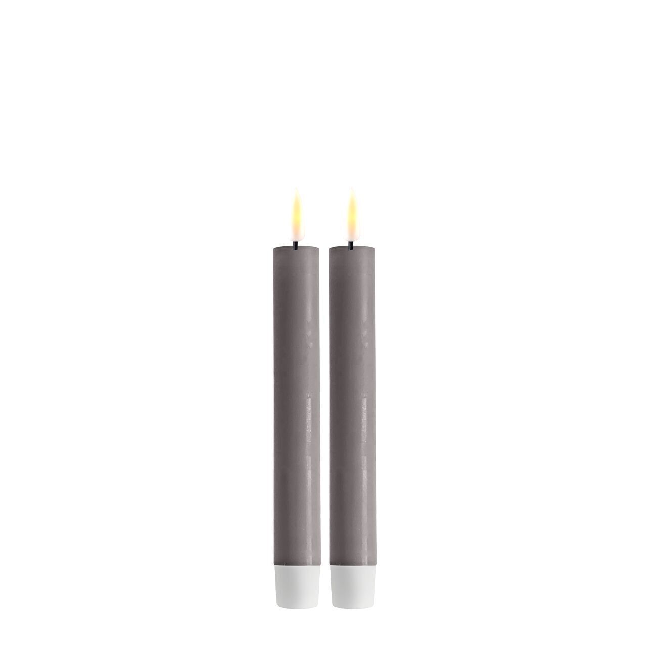 2021-RF-0039 Stabkerze LED 15 cm grau 2 Stück