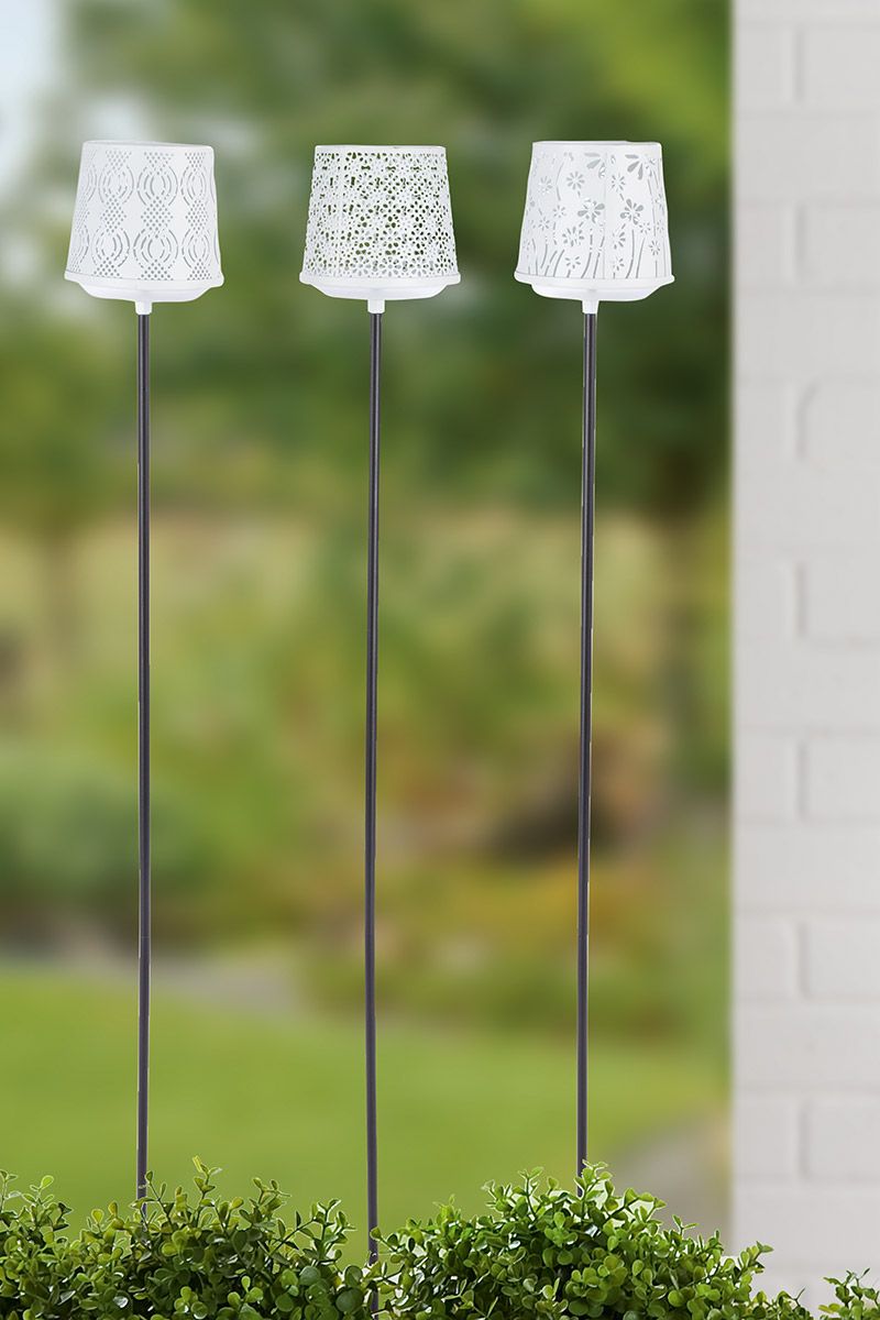 69236_5 Gartenstecker mit Windlicht Malou weiß Variante 1
