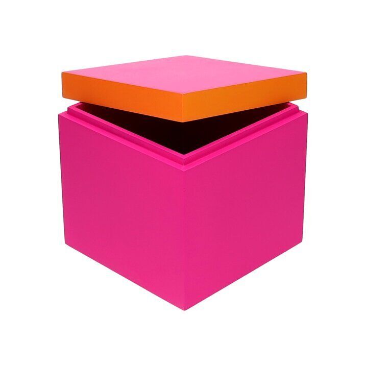 Deko Box Neo 13cm neon pink/neon orange Kiste