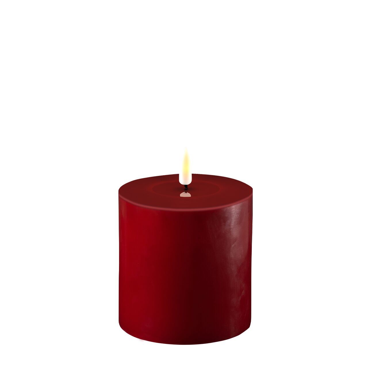 Stumpenkerze LED bordeaux 10 x 10cm