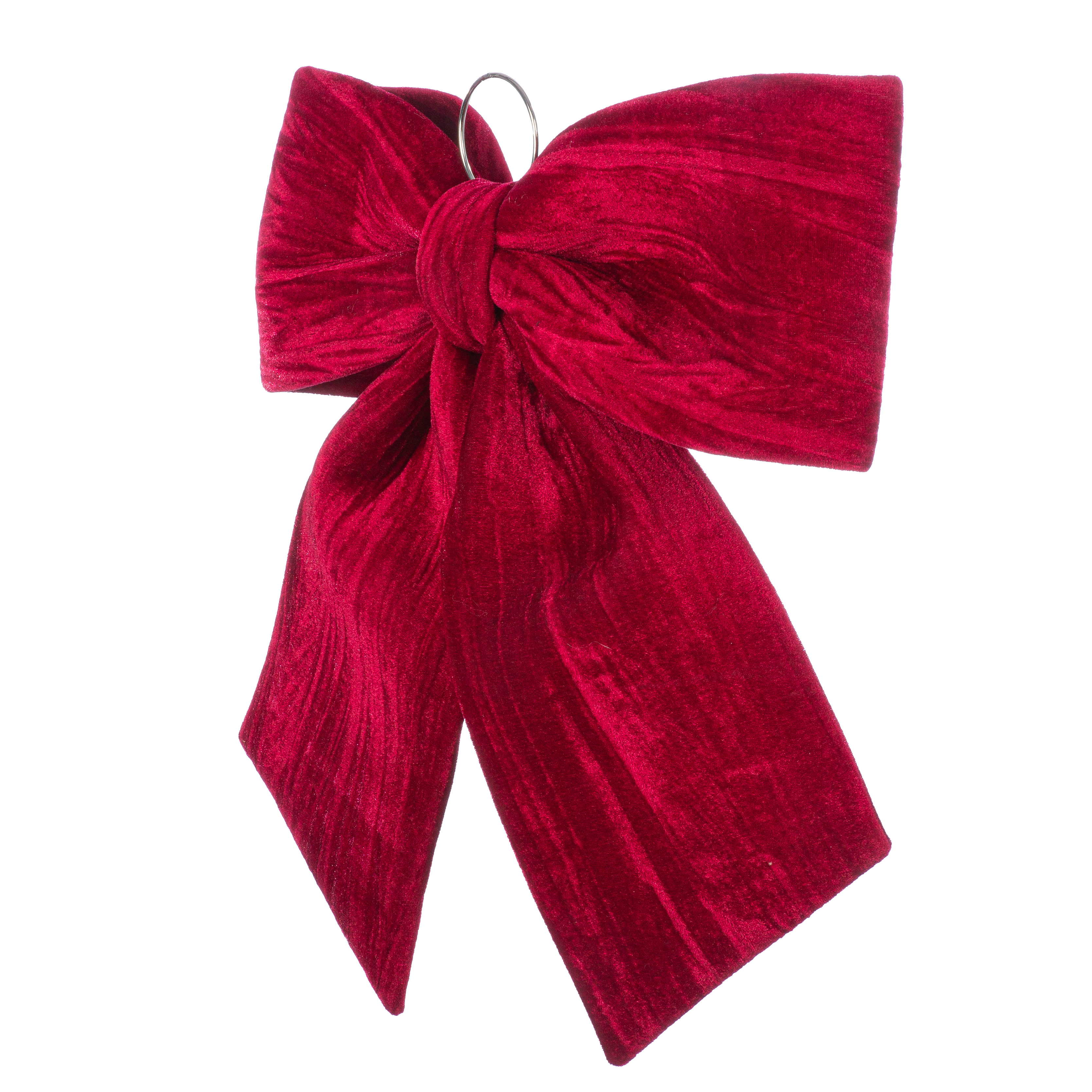 Deko Hänger Schleife rot 56cm Haarspange, Velvet, Schleife, Haarband?, Kopfschmuck