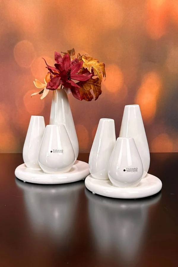 Vase, Deko Vase, Blumenvasen, Porzellan, Lichtweiß