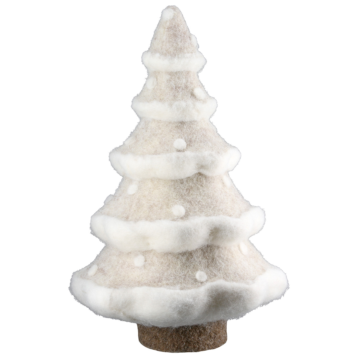 Kunstbaum, Weihnachtsbaum, Filz, Weiß, Korkenfuß