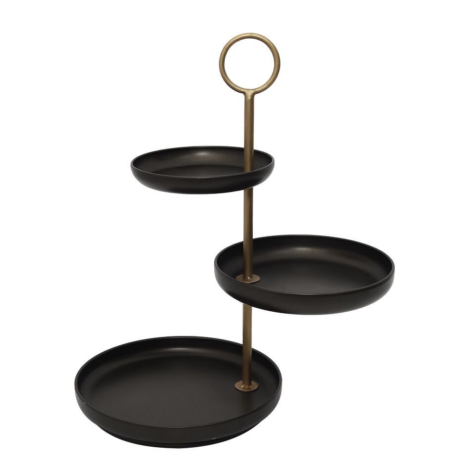 Etagere Gmund schwarz/gold 54cm