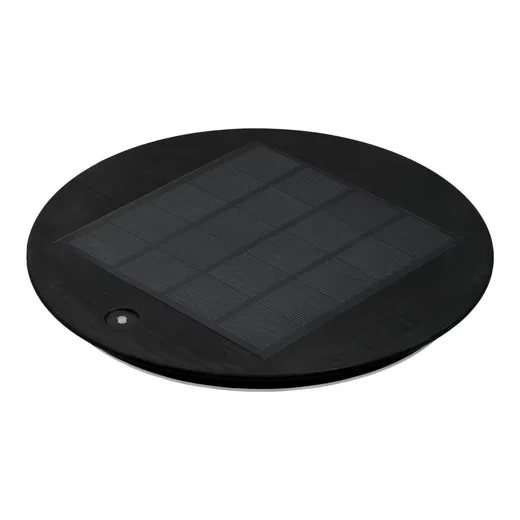 Solarpanel, runder Ladepad, drahtloser Ladevorgang, solarbetrieben, flache Scheibe
