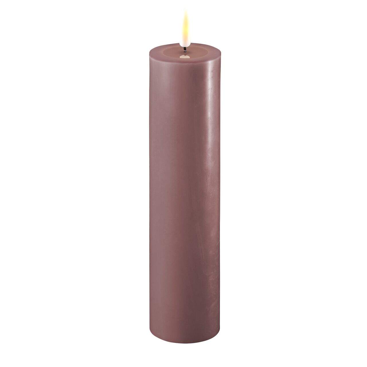 2021-RF-0151 Stumpenkerze LED helles lila 5 x 20cm