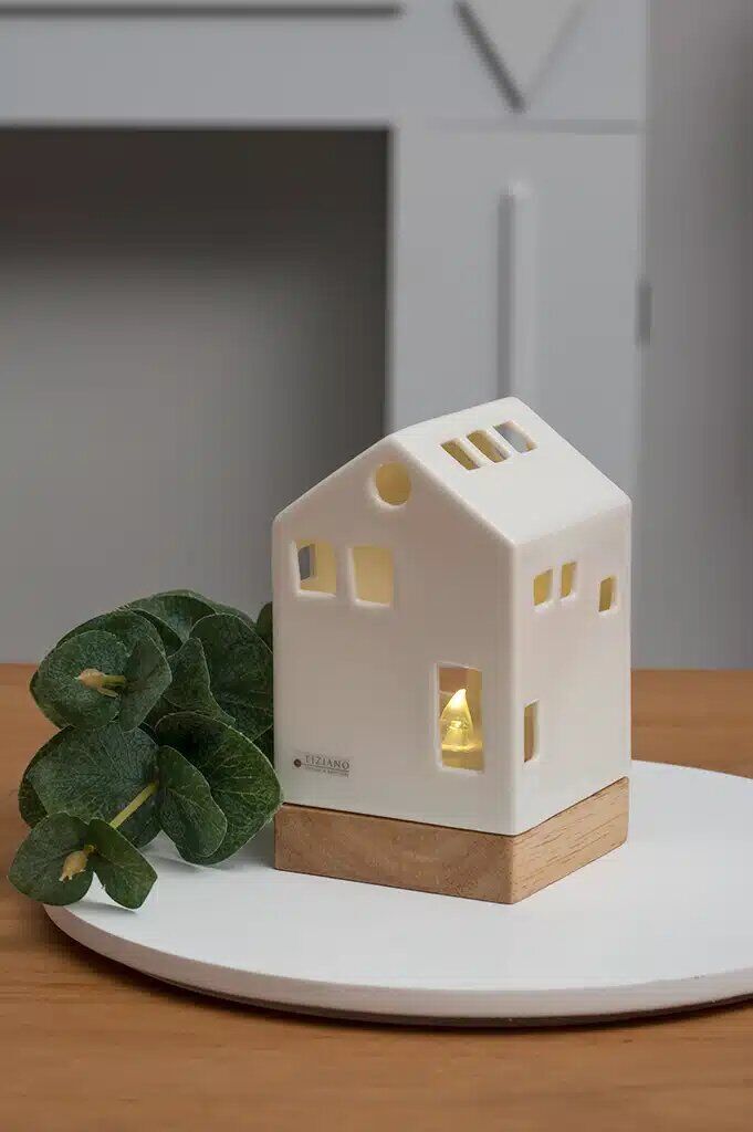 oslo-holzbase-einzel-klein Teelichthaus Oslo 12cm cremeweiß