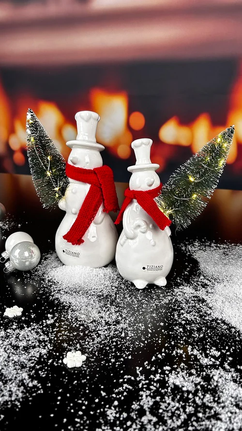 Schneemann Sören mit Schal 17cm LED cremeweiß Schneemann Sören mit Schal 17cm LED cremeweiß