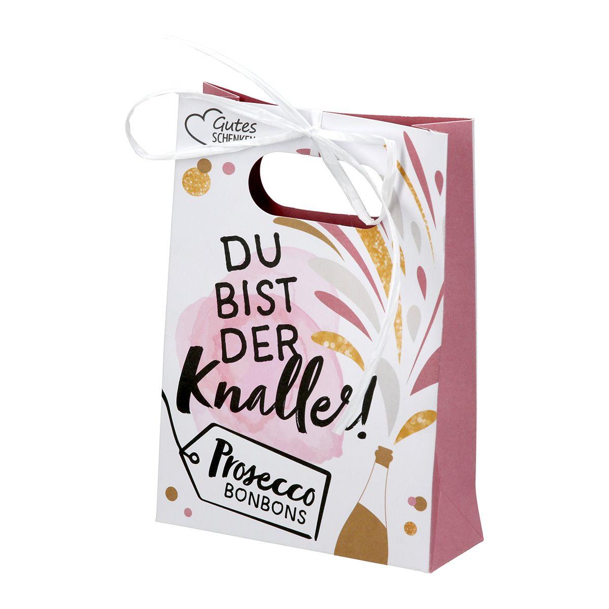 Prosecco Bonbons im Geschenktütchen "Knaller" Tasche, Einkaufstasche