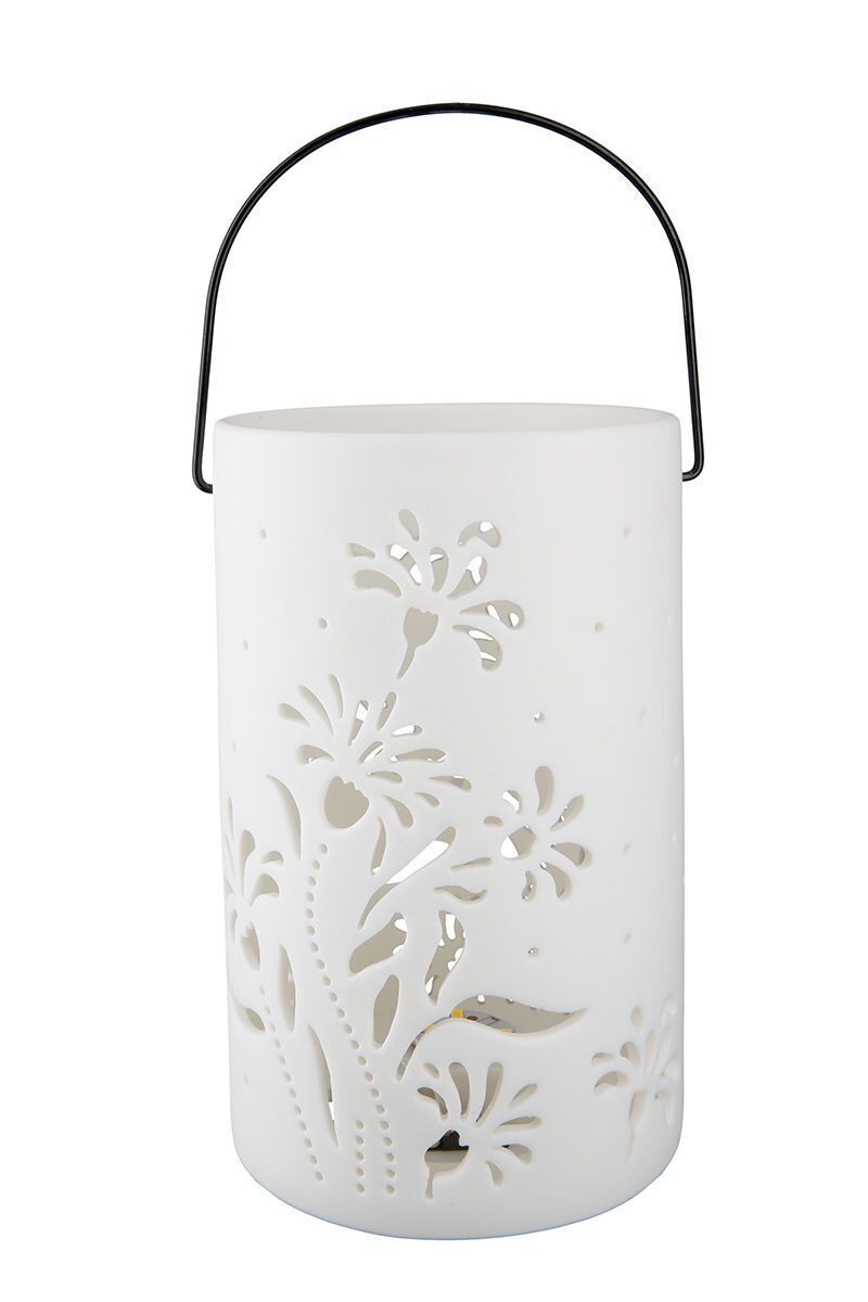 Windlicht Primavera Porzellan 18cm Blume