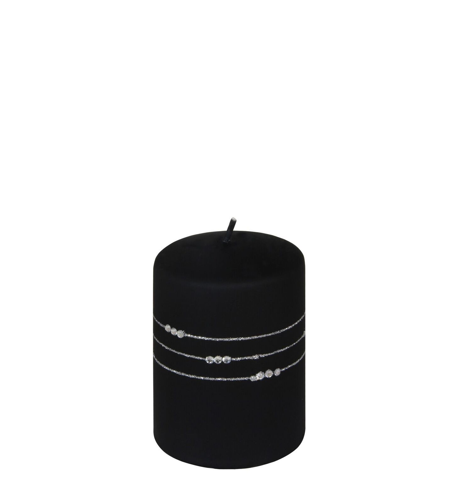 1260001213 Stumpenkerze Kolia schwarz 10cm