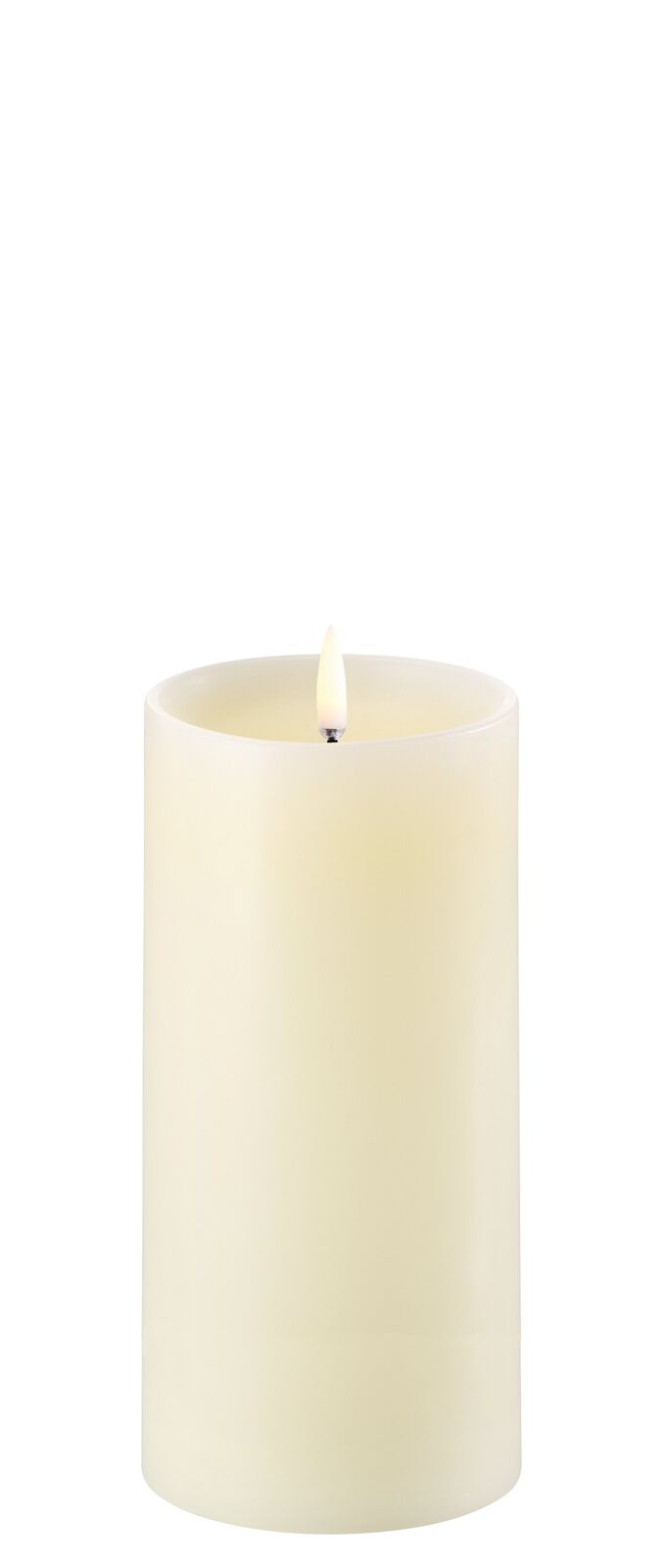 Uyuni LED Stumpenkerze shoulder 7,8x15cm Ivory