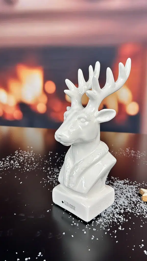 Hirschkopf Robin 24cm cremeweiß Hirschkopf Robin 24cm cremeweiß