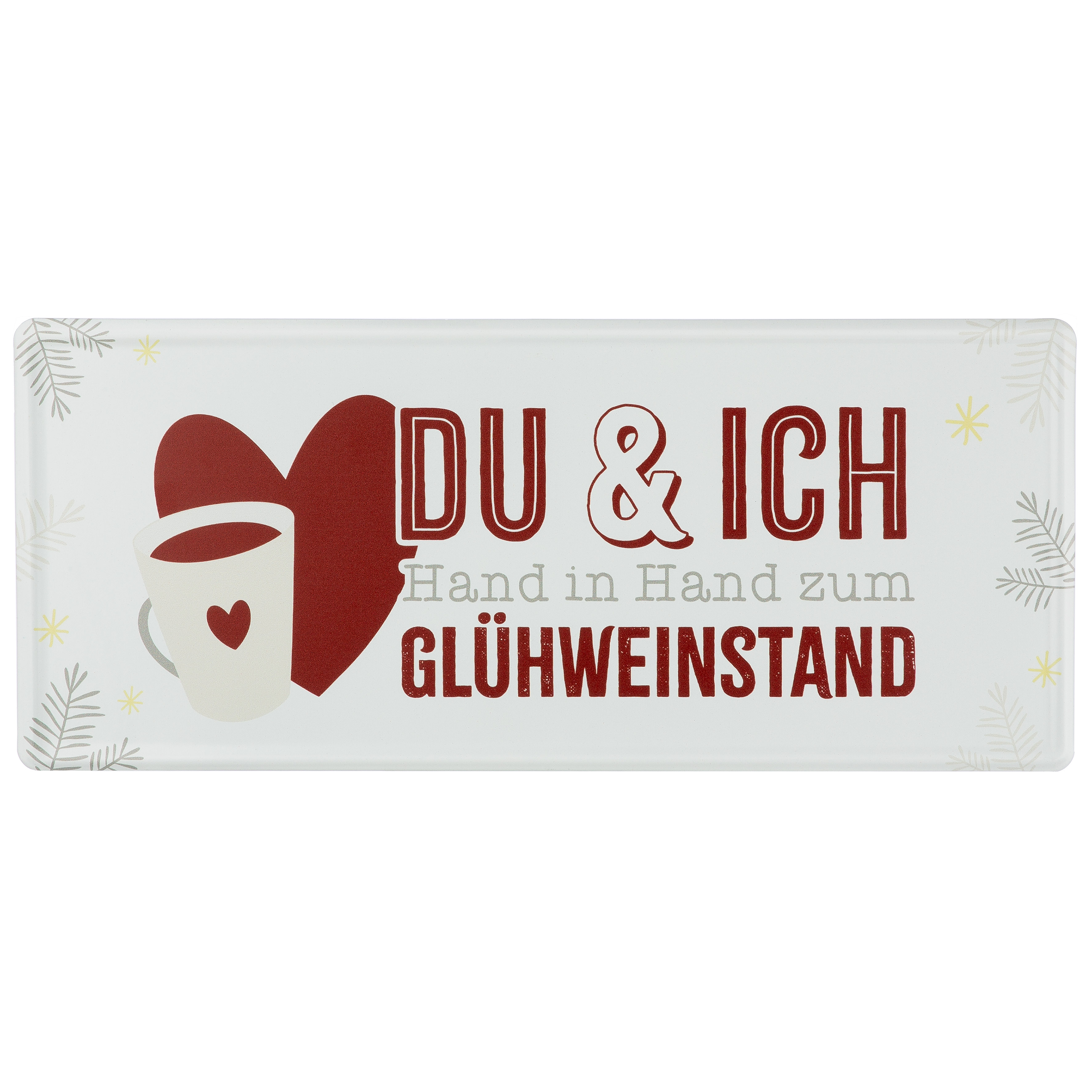 Schild Glühwein weiß Schild Glühwein weiß